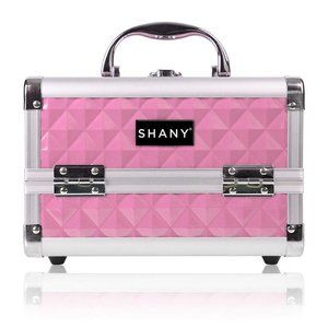SHANY Mini Makeup Train Case With Mirror - Pink